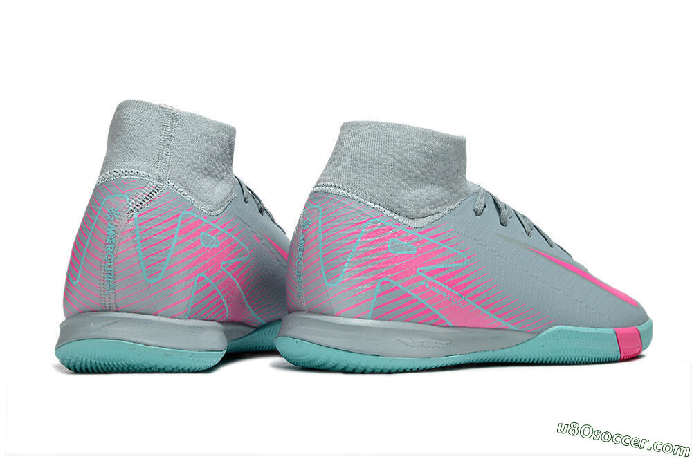 Nike Air Zoom Mercurial Superfly 10 Elite IC Indoor & Futsal Soccer Shoes - Jade/Pink 6