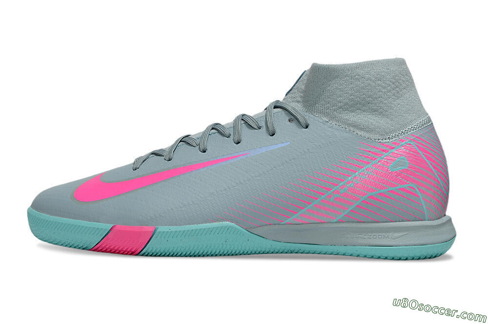 Nike Air Zoom Mercurial Superfly 10 Elite IC Indoor & Futsal Soccer Shoes - Jade/Pink 2