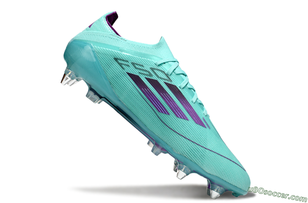 Adidas F50 Elite SG Soft Ground Soccer Cleats - Jade/Purple 4
