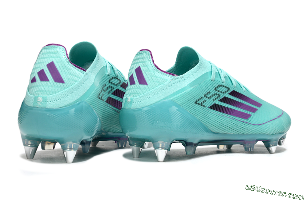 Adidas F50 Elite SG Soft Ground Soccer Cleats - Jade/Purple 6