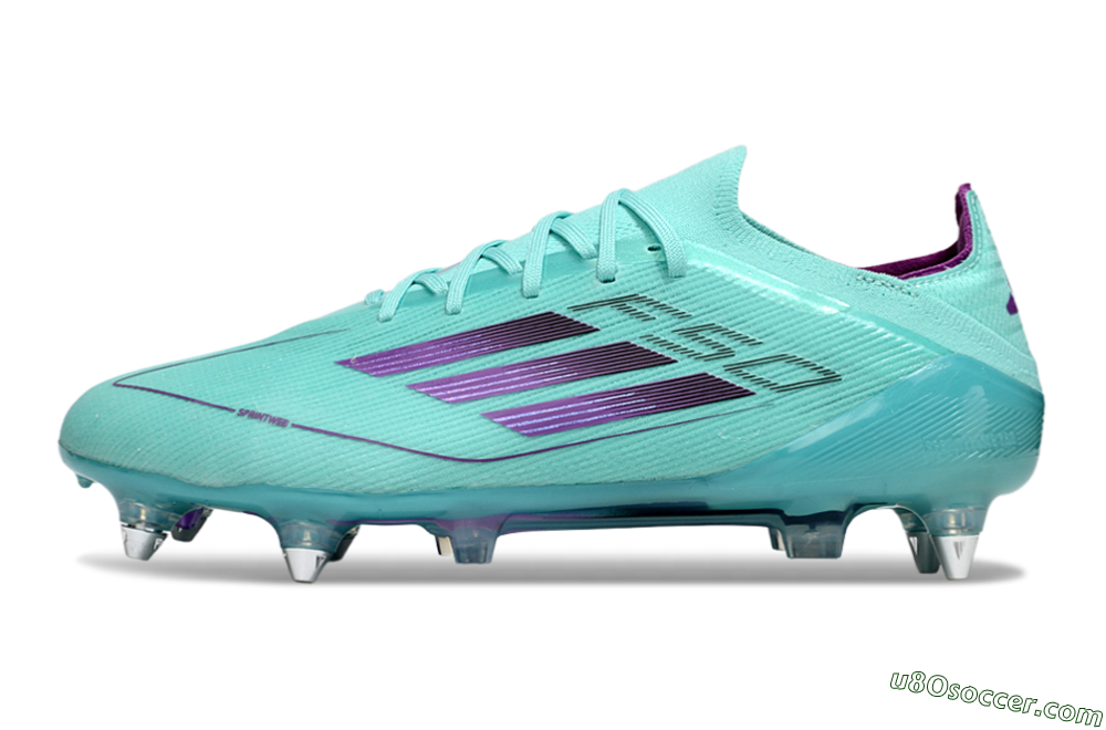 Adidas F50 Elite SG Soft Ground Soccer Cleats - Jade/Purple 2