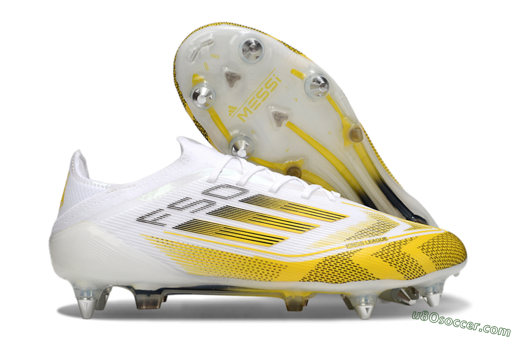 Adidas F50 Elite SG Soft Ground Soccer Cleats - White/Yellow 1