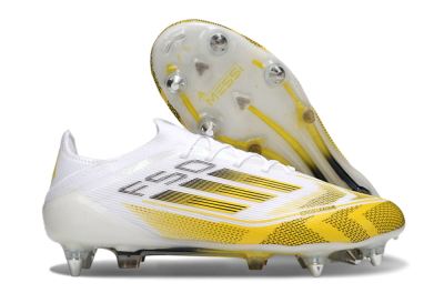 Adidas F50 Elite SG Soft Ground Soccer Cleats - White/Yellow