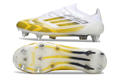 Adidas F50 Elite SG Soft Ground Soccer Cleats - White/Yellow