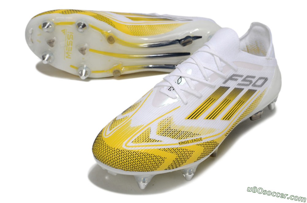 Adidas F50 Elite SG Soft Ground Soccer Cleats - White/Yellow 3
