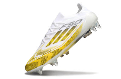 Adidas F50 Elite SG Soft Ground Soccer Cleats - White/Yellow