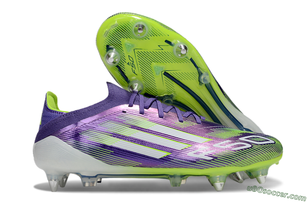 Adidas F50 Elite SG Soft Ground Soccer Cleats - Purple/White/Yellow 1
