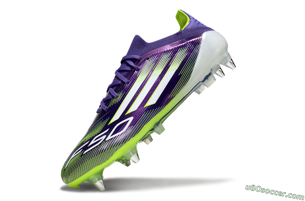 Adidas F50 Elite SG Soft Ground Soccer Cleats - Purple/White/Yellow 5