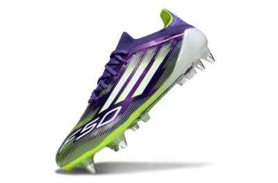 Adidas F50 Elite SG Soft Ground Soccer Cleats - Purple/White/Yellow