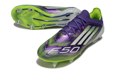 Adidas F50 Elite SG Soft Ground Soccer Cleats - Purple/White/Yellow