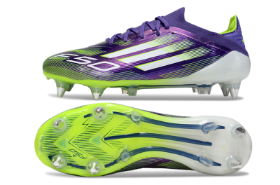 Adidas F50 Elite SG Soft Ground Soccer Cleats - Purple/White/Yellow