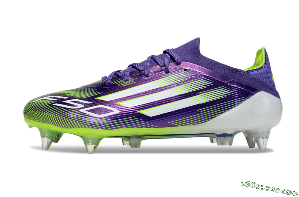 Adidas F50 Elite SG Soft Ground Soccer Cleats - Purple/White/Yellow 2