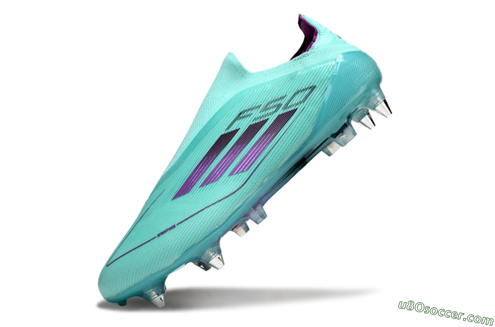 Adidas F50 Elite Laceless SG Soft Ground Soccer Cleats - Jade/Purple 5