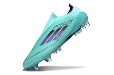 Adidas F50 Elite Laceless SG Soft Ground Soccer Cleats - Jade/Purple