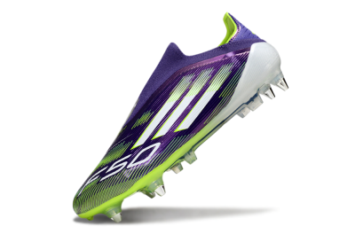 Adidas F50 Elite Laceless SG Soft Ground Soccer Cleats - Purple/White/Yellow