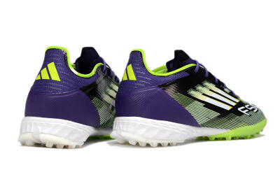 Adidas F50 Pro TF Artificial Turf Soccer Shoes - Purple/White/Yellow