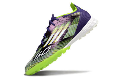 Adidas F50 Pro TF Artificial Turf Soccer Shoes - Purple/White/Yellow