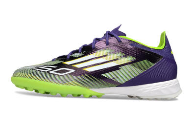 Adidas F50 Pro TF Artificial Turf Soccer Shoes - Purple/White/Yellow