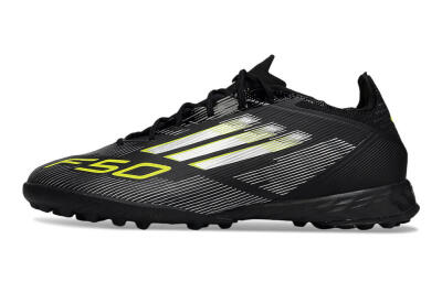 Adidas F50 Pro TF Artificial Turf Soccer Shoes - Black/White/Yellow