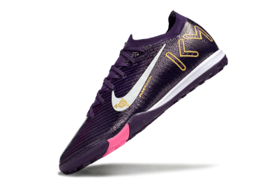Nike Air Zoom Mercurial Vapor 16 Elite TF Artificial Turf Soccer Shoes - Purple/White/Gold