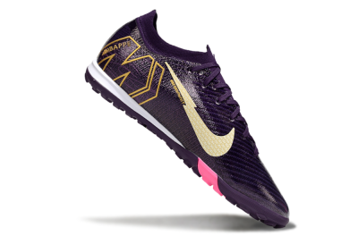 Nike Air Zoom Mercurial Vapor 16 Elite TF Artificial Turf Soccer Shoes - Purple/White/Gold