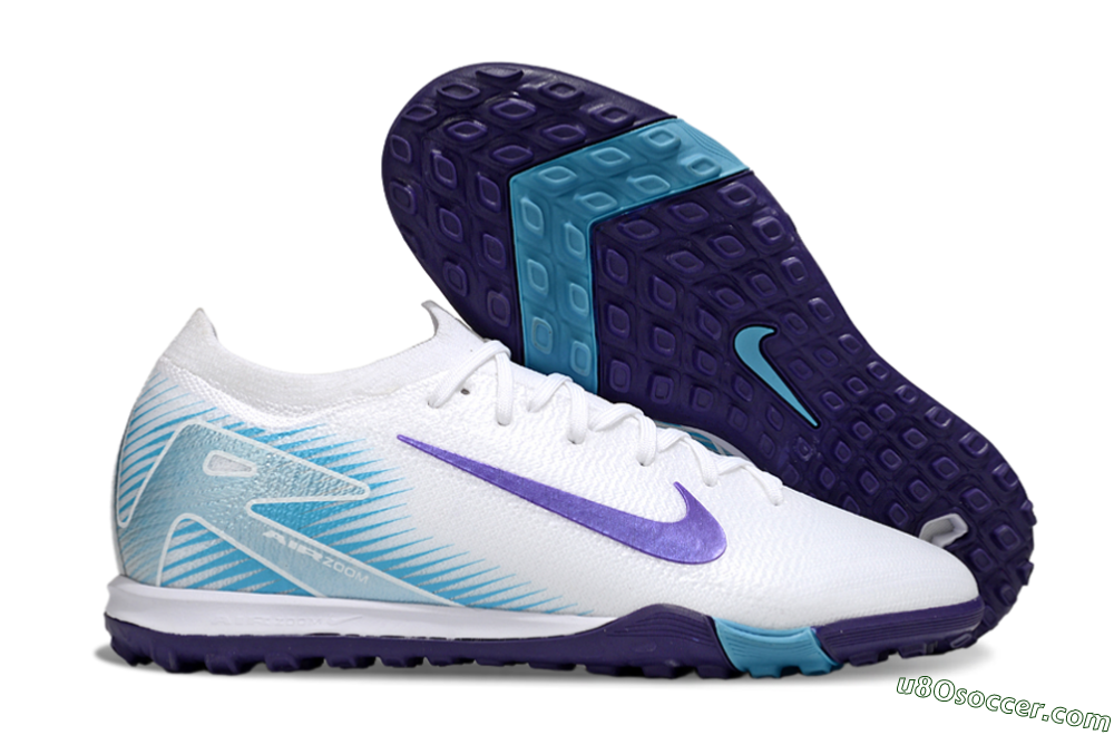 Nike Air Zoom Mercurial Vapor 16 Elite TF Artificial Turf Soccer Shoes - White/Purple/Pink 1