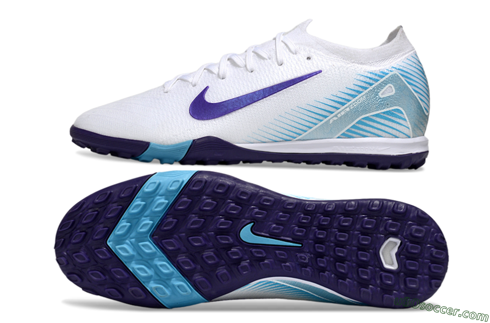 Nike Air Zoom Mercurial Vapor 16 Elite TF Artificial Turf Soccer Shoes - White/Purple/Pink 0