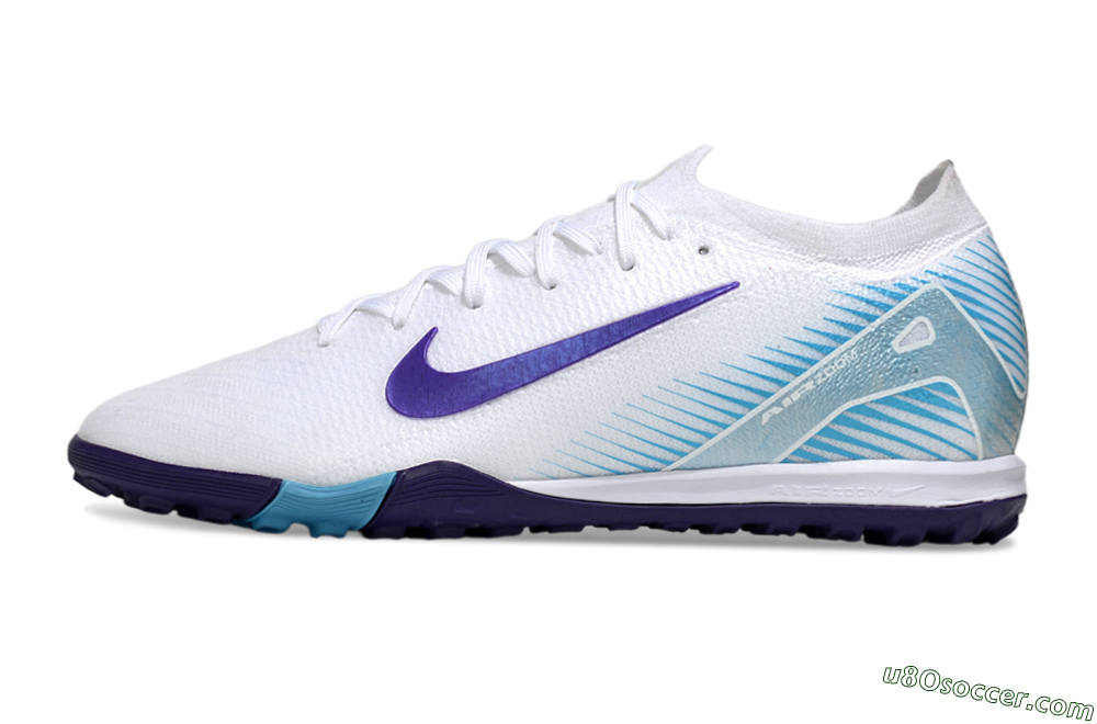 Nike Air Zoom Mercurial Vapor 16 Elite TF Artificial Turf Soccer Shoes - White/Purple/Pink 2
