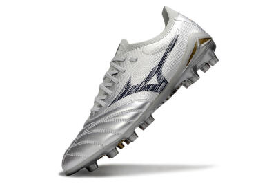 Mizuno Morelia Neo 4 Bate FG Firm Ground Soccer Cleats - Silver/Black
