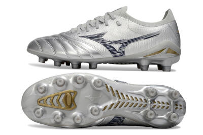 Mizuno Morelia Neo 4 Bate FG Firm Ground Soccer Cleats - Silver/Black
