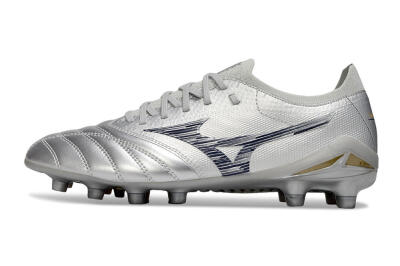 Mizuno Morelia Neo 4 Bate FG Firm Ground Soccer Cleats - Silver/Black