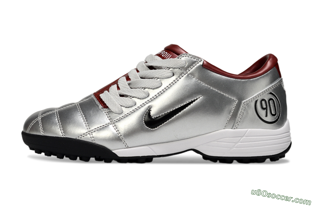 Nike Total 90 III TF Artificial Turf Soccer Shoes - Silver/Black/Red 2