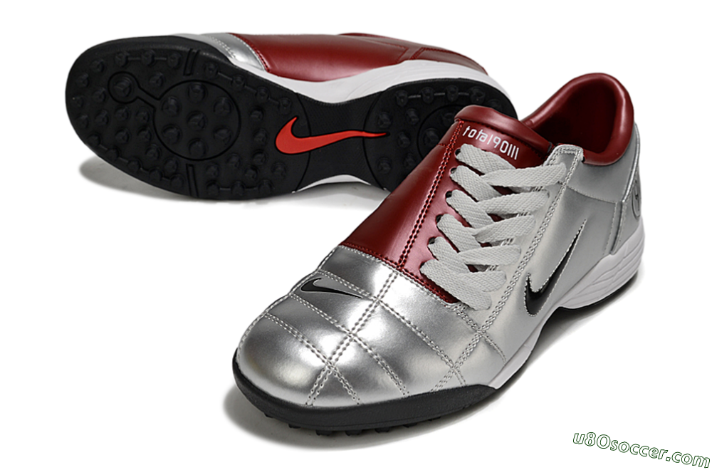 Nike Total 90 III TF Artificial Turf Soccer Shoes - Silver/Black/Red 3