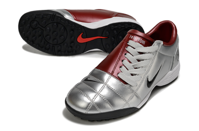 Nike Total 90 III TF Artificial Turf Soccer Shoes - Silver/Black/Red
