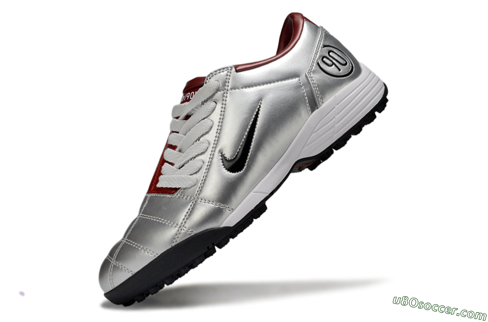 Nike Total 90 III TF Artificial Turf Soccer Shoes - Silver/Black/Red 5