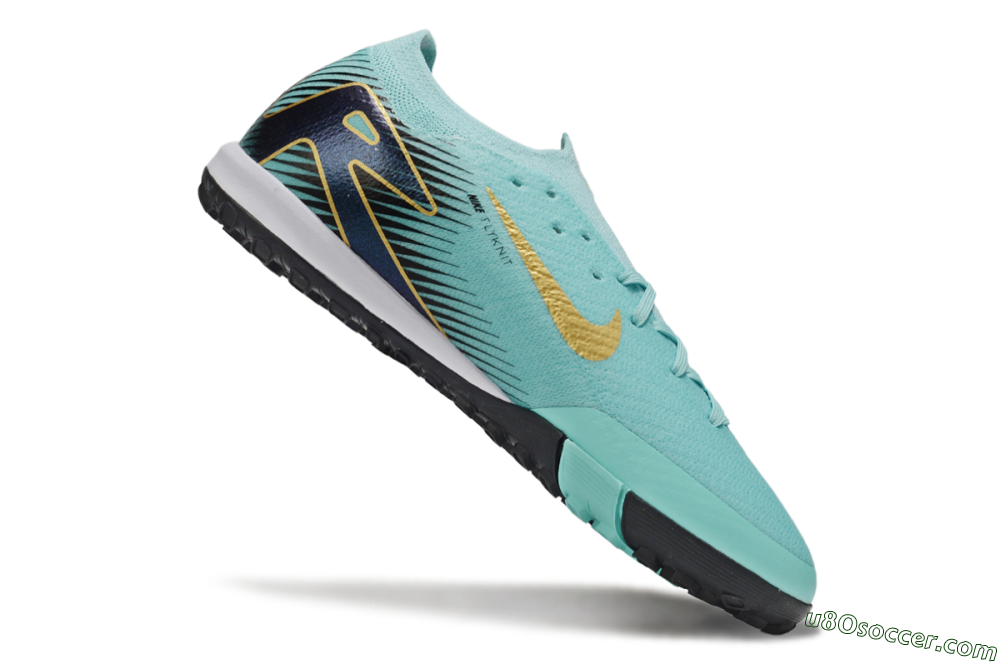 Nike Air Zoom Mercurial Vapor 16 Elite TF Artificial Turf Soccer Shoes - Jade/Gold/Black 4