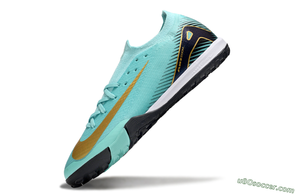 Nike Air Zoom Mercurial Vapor 16 Elite TF Artificial Turf Soccer Shoes - Jade/Gold/Black 5