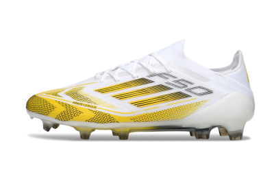 Adidas F50 Elite Kings League FG Firm Ground Soccer Cleats - White/Yellow/Black
