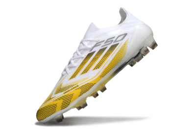 Adidas F50 Elite Kings League FG Firm Ground Soccer Cleats - White/Yellow/Black