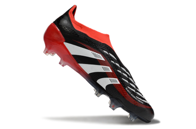 Adidas Predator Laceless Elite 25 FG Firm Ground Soccer Cleats - Black/White/Red