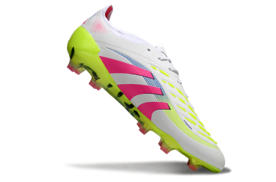 Adidas Predator Elite 25 FG Firm Ground Soccer Cleats - White/Pink/Yellow