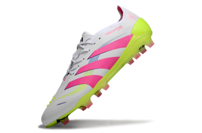Adidas Predator Elite 25 FG Firm Ground Soccer Cleats - White/Pink/Yellow