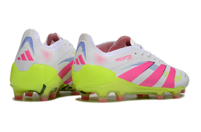 Adidas Predator Elite 25 FG Firm Ground Soccer Cleats - White/Pink/Yellow