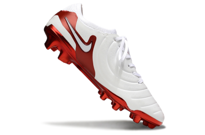 Nike Tiempo Legend 10 Elite FG Firm Ground Soccer Cleats - White/Red