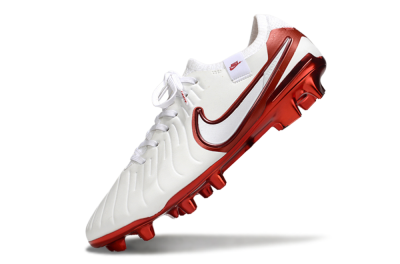 Nike Tiempo Legend 10 Elite FG Firm Ground Soccer Cleats - White/Red