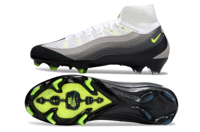 Nike Air Zoom Mercurial Superfly 10 Elite FG Firm Ground Soccer Cleats - White/Grey/Yellow