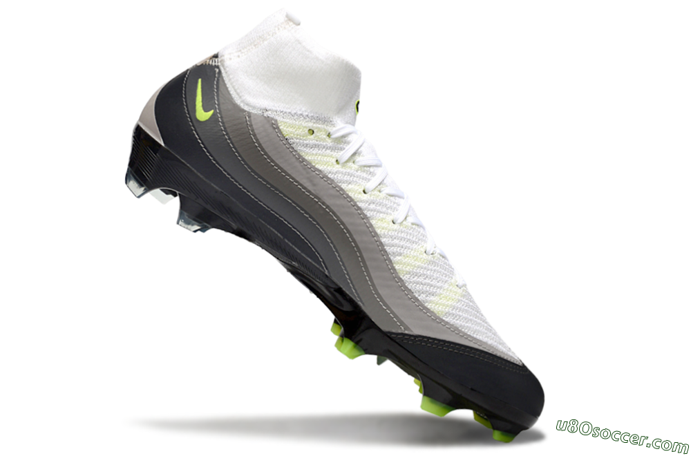 Nike Air Zoom Mercurial Superfly 10 Elite FG Firm Ground Soccer Cleats - White/Grey/Yellow 4