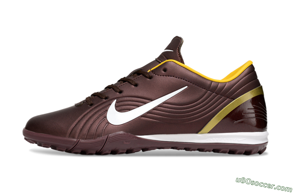 Nike Air Zoom Mercurial Vapor 16 Elite TF Artificial Turf Soccer Shoes - Brown/White/Yellow 2