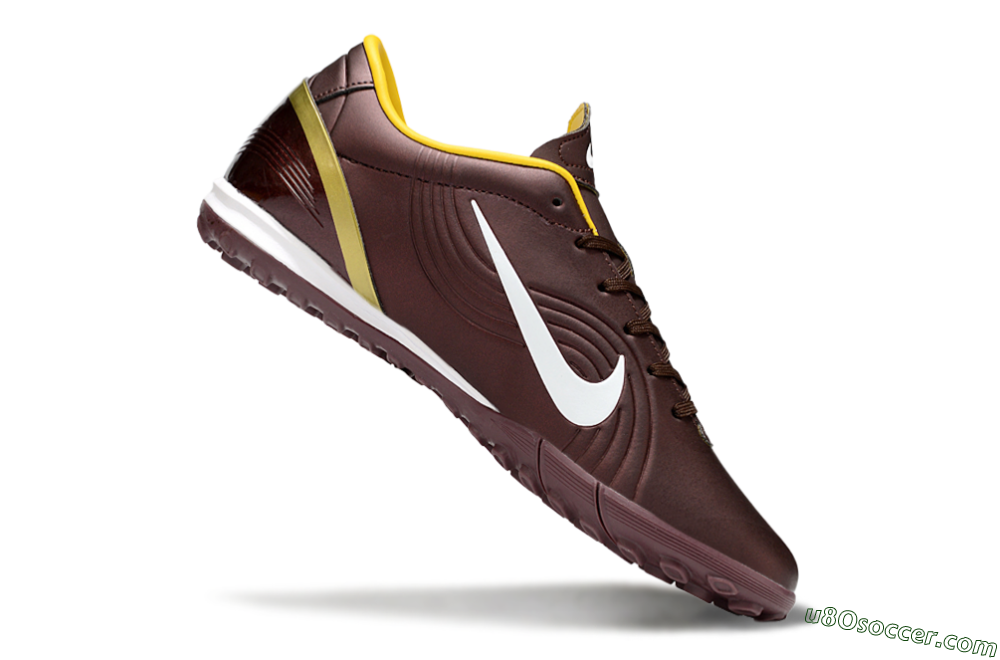 Nike Air Zoom Mercurial Vapor 16 Elite TF Artificial Turf Soccer Shoes - Brown/White/Yellow 4