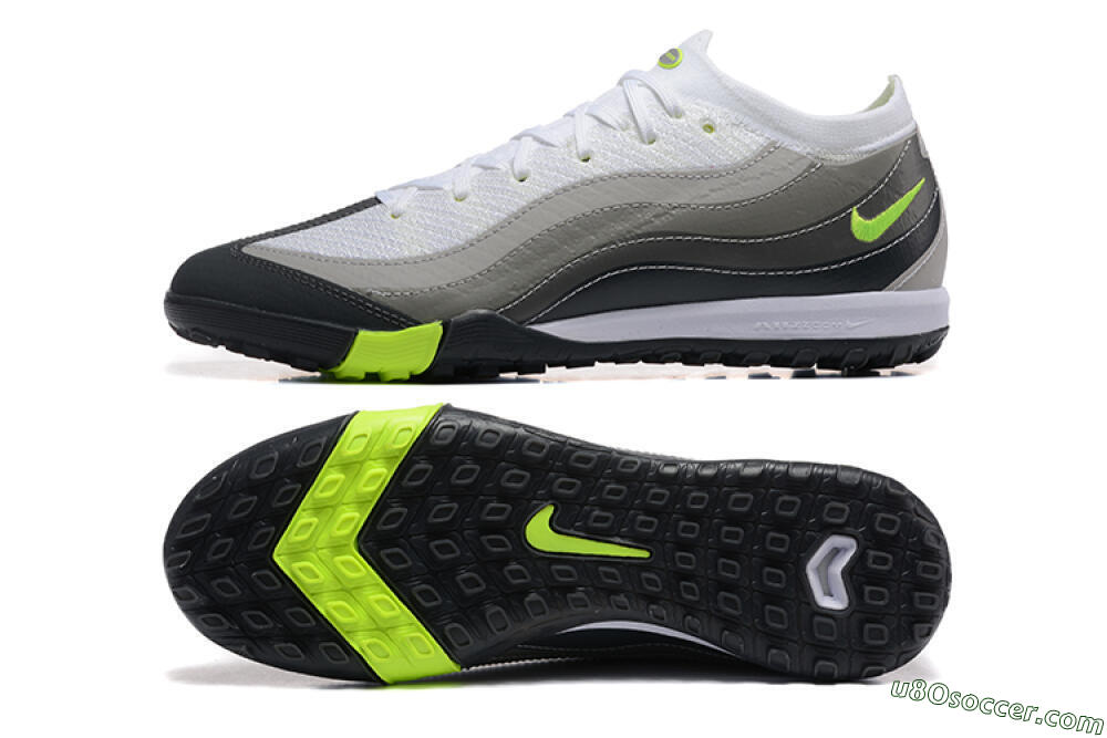 Nike Air Zoom Mercurial Vapor 16 Elite TF Artificial Turf Soccer Shoes - White/Grey/Yellow 0
